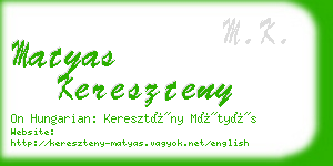 matyas kereszteny business card